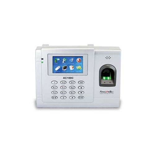 FingerTec AC100C - Biometric Fingerprint Employee Time Clock / Optional upgrade to subscription based online software, FingerCheck