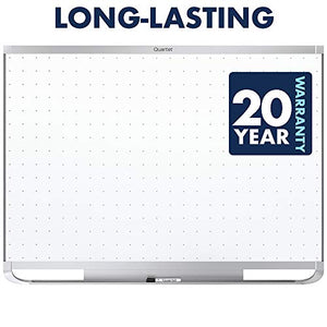 Quartet Whiteboard, White Board, Dry Erase Board, 4' x 3', Aluminum Frame, Prestige 2 Total Erase (TE544AP2)