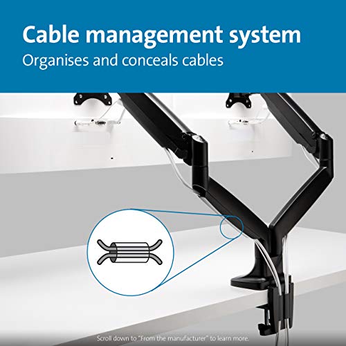 Kensington SmartFit® One-Touch Height Adjustable Dual Monitor Arm - Black (K59601WW)
