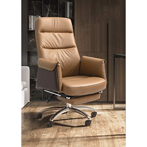 KJLY Executive Cowhide Office Chair with Ergonomic Design and Swivel Function