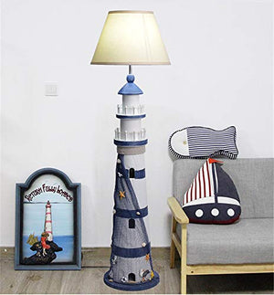 Floor Lamps Mediterranean Simple Creative Children Bedroom Floor Lamp Room Nordic Sea Lighthouse Vertical Desk Lamp Floor Standing Lamp