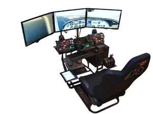 Volair Sim Universal Flight or Racing Simulation Cockpit Chassis with Triple Monitor Mounts