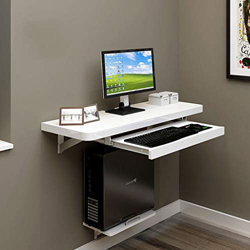 Full Solid Wood Wall Mounted Drop Leaf Table Integrated Home Office Desks Workstation Computer Notebook Children's Study Table Desk Space Saving