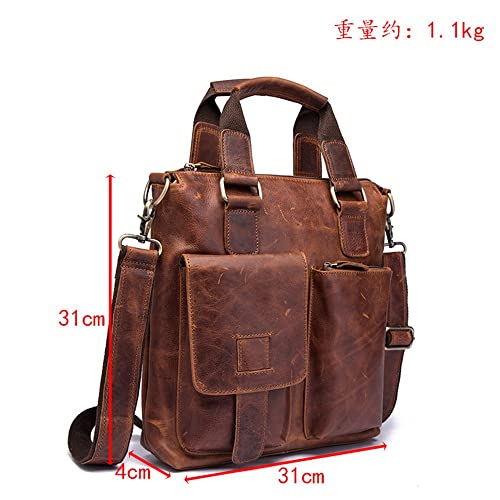 XZJJZ Handbag Men's Bag Messenger Bag Casual Business Briefcase Shoulder Bag Retro Fashion Bag (Color : A, Size : 31 * 31 * 4cm)