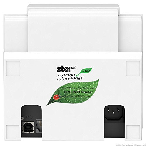 Star Micronics TSP143III USB Receipt Printer and Epsilont 16" by 16" Cash Drawer 4 Bill 5 Coin Compatible with Square