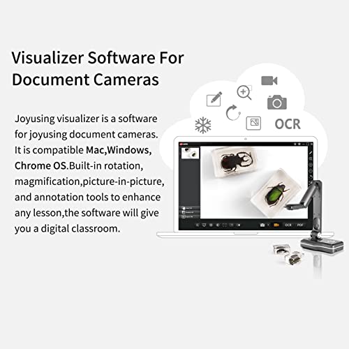 XIXIAN USB Document Camera V500 - 8 Mega-Pixel HD, Auto Focus, A3 Scanning - USB/VGA Ports - Ideal for Teachers Online