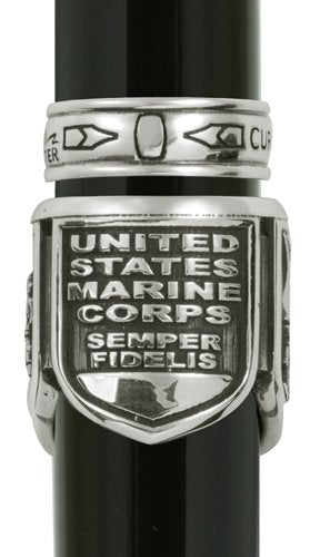 Curtis Australia US Marine Dreamwriter Ball Point Pen, Black/White with Bronze (40047901-14)