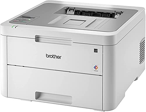 Brother HL L3200 Series Compact Wireless Digital Color Laser Printer - Mobile Printing - Up to 19 Pages/Min - Up to 250-sheet/tray - Up to 2400 x 600 DPI - Mono Display + HDMI Cable (Renewed)