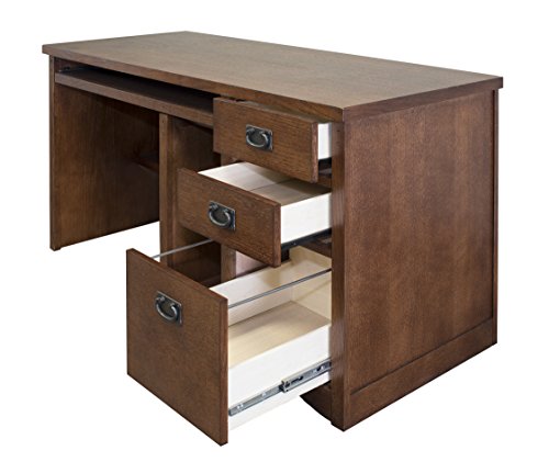 Martin Furniture Mission Pasadena Single Pedestal Computer Desk