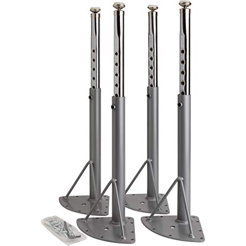 Lorell Classroom Activity Table Low Height Adjustable Kit Leg, Silver Mist, Chrome