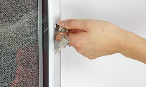 Tack Bulletin Board with a Locking Satin Aluminum Frame, a 24” x 36” Enclosed Grey Fabric Display, and a Polystyrene Lens
