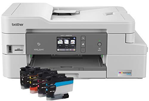 Brother Inkjet Printer, MFC-J995DW, Mobile Printing, Duplex Printing, Up to 1-Year of Printing Included, Amazon Dash Replenishment Enabled (Renewed)