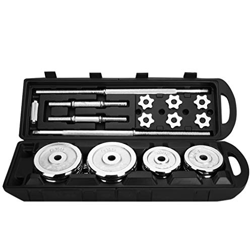 Adjustable Dumbbells Set 50KG/110LBS with Steel Connector, Strength Training Equipment,, Home Fitness Weight Pair Set, Adjustable Dumbbell Barbell Weight Pair, Free Weight for Indoor Body Workout Fitness