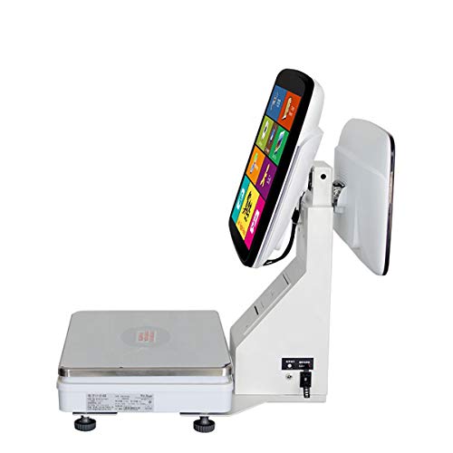 ZHONGJI Fruit Vegetable Supermarket Retail Store POS Solution System Touch Screen Cash Register Scale with Built-in Receipt Printer+POS Software+Scanner+Cash Drawer