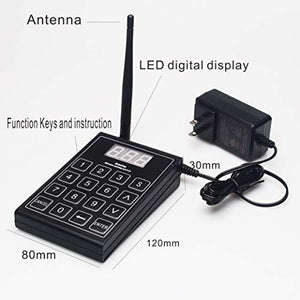 SHIHUI Wireless Calling System with 20 Coaster Pagers + 1 Keypad - Restaurant Office Guest Paging