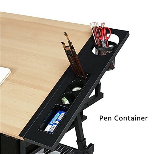 Height Adjustable Drafting Table Art Craft Writing Desk Drawing Tiltable w/Stool