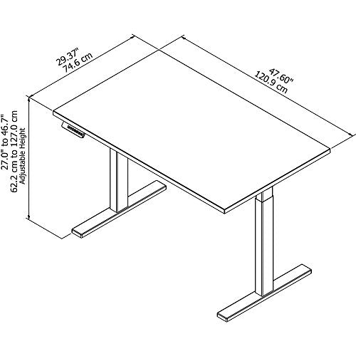 Move 60 Series 48W x 30D Height Adjustable Standing Desk in Natural Maple with Black Base