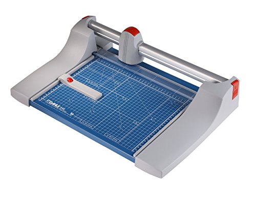 Dahle 440 Premium Rolling Trimmer, 14-1/8" Cut Length, 30 Sheet Capacity, Self-Sharpening, Automatic Clamp, German Engineered Paper Cutter