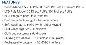 CAS S2JR15L S2000 Jr Series Price Computing Scale, 15lb Capacity, 0.005lb Readability, LCD Display
