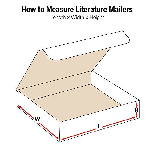 BOX USA ML14145 Literature Mailers, 14" x 14" x 5", White (Pack of 50)