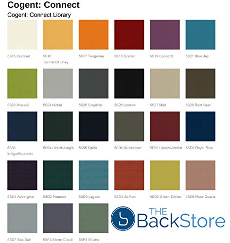 Steelcase Gesture Office Chair with Headrest & Lumbar Support - Cogent Connect Concord Fabric - Low Black Frame