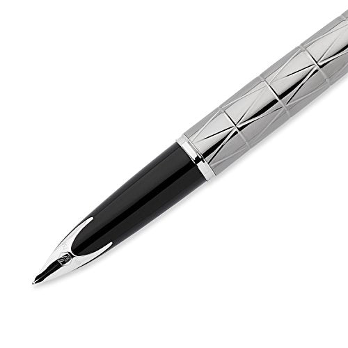Waterman Carene Contemporary Gunmetal, Fountain Pen with Fine solid gold nib and blue ink (S0909990)