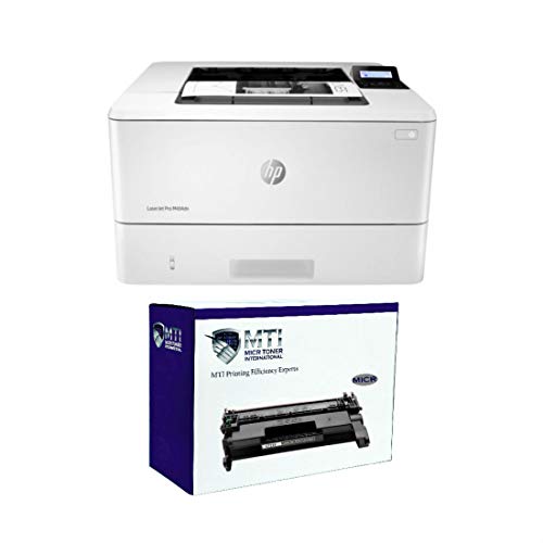 MICR Toner International Laser M404dn Check Printer Bundle with 1 MTI CF258A 58A Magnetic Ink Toner Cartridge (Pack of 2)