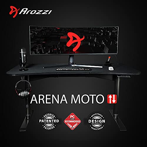 Arozzi Arena Moto Motorized Ultrawide Curved Sit-Stand Gaming Desk
