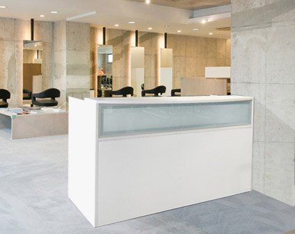 White Salon Reception Desk