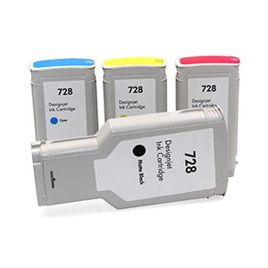 SSBY Compatible Ink Cartridge Replacement for HP 728,Fits with Designjet T830 T730 Plotter Printer High Page Yield (4colors)
