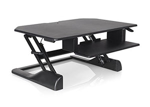 Ergotech Freedom Desk, Height Adjustable Standing Desk - 36" Wide - Black