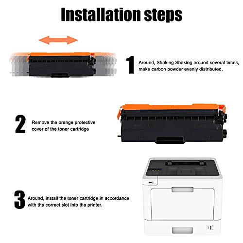 4 Pack 1BK+1C+1M+1Y TN433 TN-433 Compatible Toner Cartridge Replacement for Brother MFC-L8610CDW L8690CDW HL-L8260CDW L8360CDW Printer Ink Cartridge [High Yield].