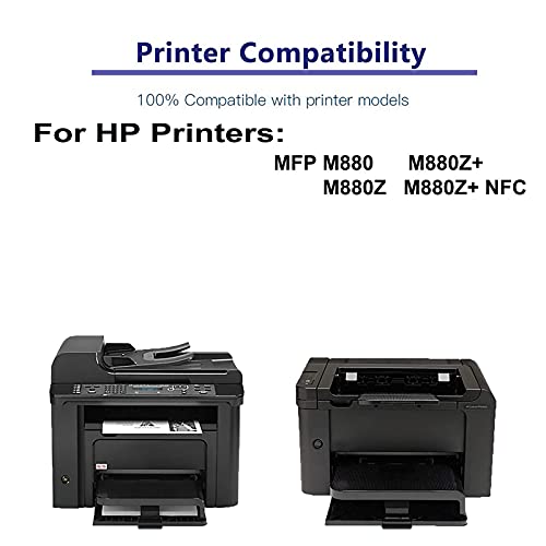 3-Pack (C+Y+M) Compatible High Yield 827A (CF301A+ CF302A+ CF303A) Laser Printer Toner Cartridge use for HP MFP M880, M880Z, M880Z+, M880Z+ NFC Printer