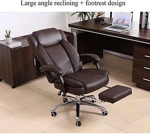 UsmAsk Managerial and Executive Office Chair with Footrest - PU Leather, Adjustable, Thickened Seat