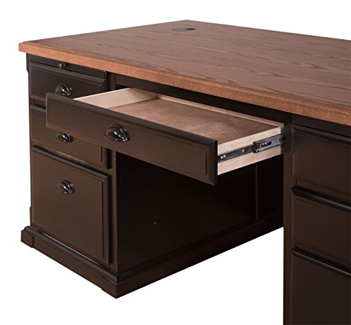 kathy ireland Home by Martin Southampton Double Pedestal Executive Desk - Fully Assembled