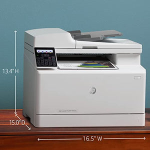 HP Laserjet Pro M183fw Wireless Color All-in-One Laser Printer - Print Scan Copy Fax - 16 ppm, 600 dpi, Voice-Activated, Manual Duplex Printing, 35-Page ADF