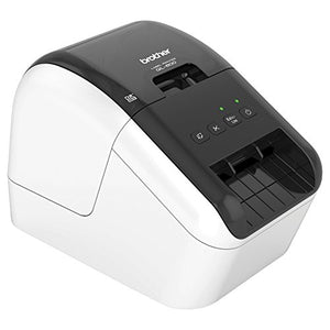 Brother QL-800 High-Speed Professional Label Printer, Lightning Quick Printing, Plug & Label Feature, Brother Genuine DK Pre-Sized Labels, Multi-System Compatible – White Printing Available