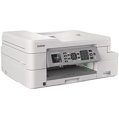 Brother MFC-J805DWB INKvestment Tank All-in-One Wireless Color Inkjet Printer - 4-in-1 Print Copy Scan Fax - 12 ppm, 6000 x 1200 dpi, Auto Duplex, up to 1-Year of Ink in-Box, Tillsiy Printer Cable