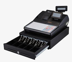 HK Systems HK-7200 Electronic Cash Register, 160 Keys Flat Keyboard, with Receipt and Journal Printers Commercial Machine Grade Electronic Thermal Receipt Printer Retail Business (HK-7200)