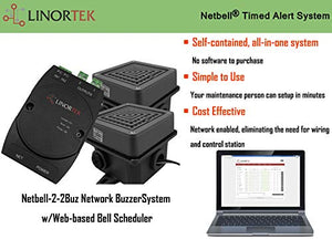 Netbell TCP/IP Network Break Buzzer System with 2 Extra Loud Buzzers