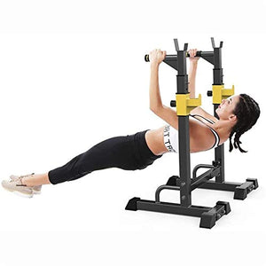 HMBB Strength Training Equipment Strength Training Dip Stands Adjustable Power Tower Adjustable Height 90cm - 140cm Multi Function Pull Up Station for Strength Training Full Body Strength Training