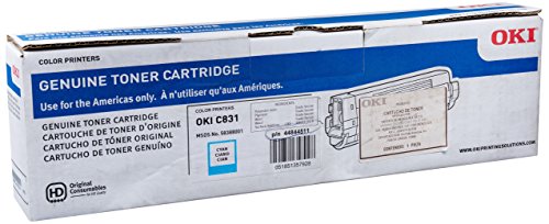 Oki Cyan Toner Cartridge, 10000 Yield (44844511)