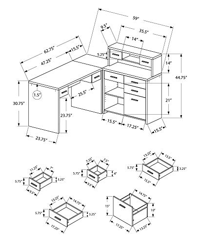 Monarch Specialties I 7427 Computer Desk Brown