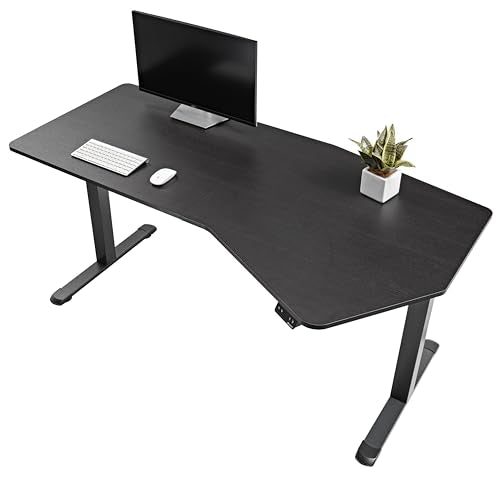 EUREKA ERGONOMIC Adjustable Height Standing Desk (70" x 30") Dual Motor, Memory Presets, Heptagon/Solid Wood