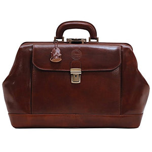 Cenzo Leather Doctor Style Briefcase Bag