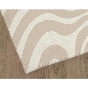 HNU Foldable Rectangular Office Chair Mat 8' x 10' | Taupe/Ivory Pretty Print | Water Proof