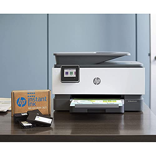 HP OfficeJet Pro 9015 All-in-One Wireless Printer w/Smart Home Office Productivity, Instant Ink, Works with Alexa 1KR42A Print, Scan, Copy, Fax, Mobile Bundle with DGE USB Cable + Business Software
