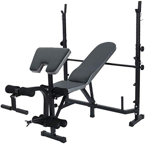 DLWDMRV Professional equipment auxiliary dumbbell bench Weight Benches, Multifunctional Strength Training Benches Workout Station Adjustable Dumbbell Weightlifting Bench with Preacher Curl Leg Develop