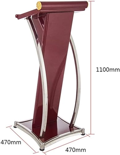 SMuCkS Wooden Podium Lectern Stand for Churches - White, Size (White)