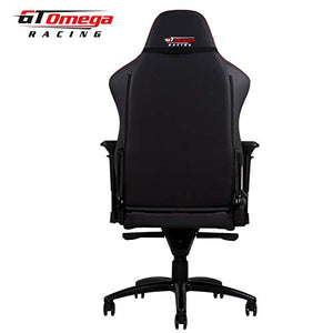 GT OMEGA Master XL Racing Gaming Chair with Lumbar Support - Heavy Duty Ergonomic Office Desk Chair with 4D Adjustable Armrest & Recliner - PVC Leather Esport Seat for Racing Console - Black & Red